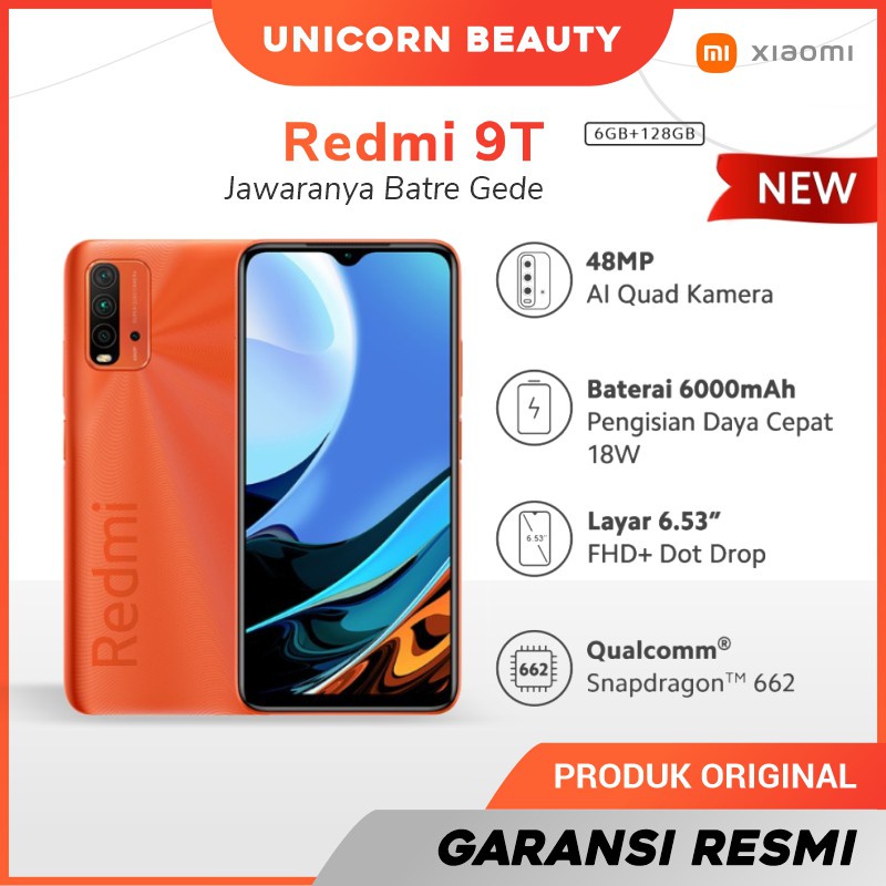 Jual Xiaomi mi Redmi 9T 4/64GB 6/128 GB Garansi Resmi | Shopee