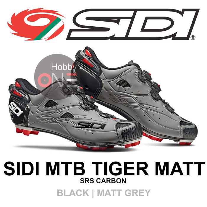 Jual Ho SIDI MTB Tiger Matt Black Matt Grey Sepatu Cleat MTB