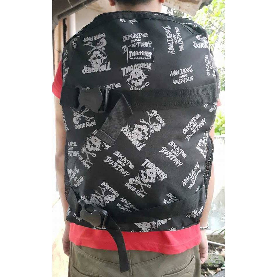 Jual Tas backpack thrasher skate n destroy | Shopee Indonesia