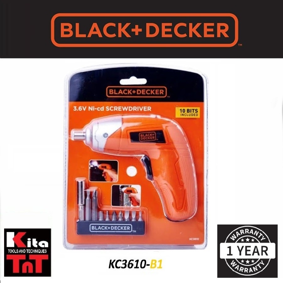 BLACK AND DECKER 3.6V NI-CD SCREWDRIVER KC3610