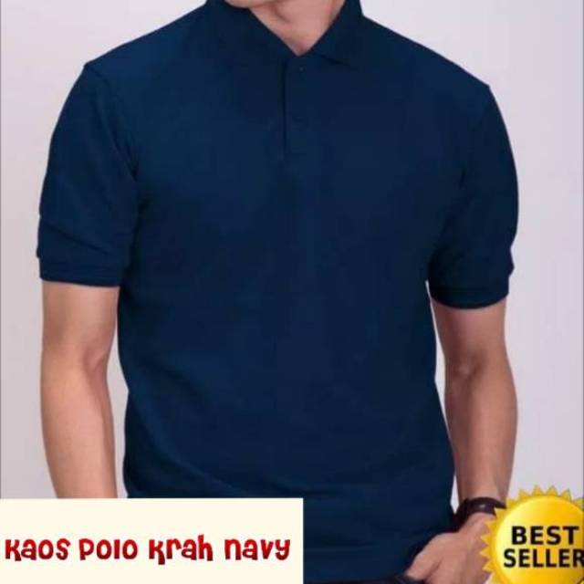 Polo shirt 2025 biru navy