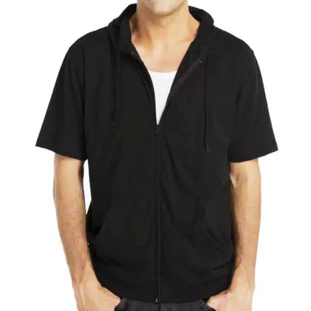Jual Hoodie zipper lengan pendek short sleeve | Shopee Indonesia
