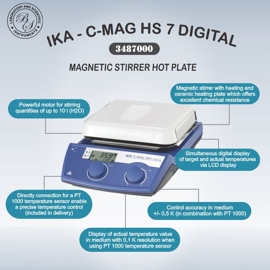 IKA C-MAG HS 7 Digital Magnetic Hotplate Stirrer