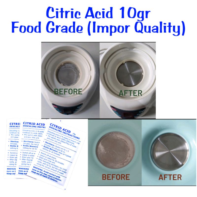 Citric store acid steriliser