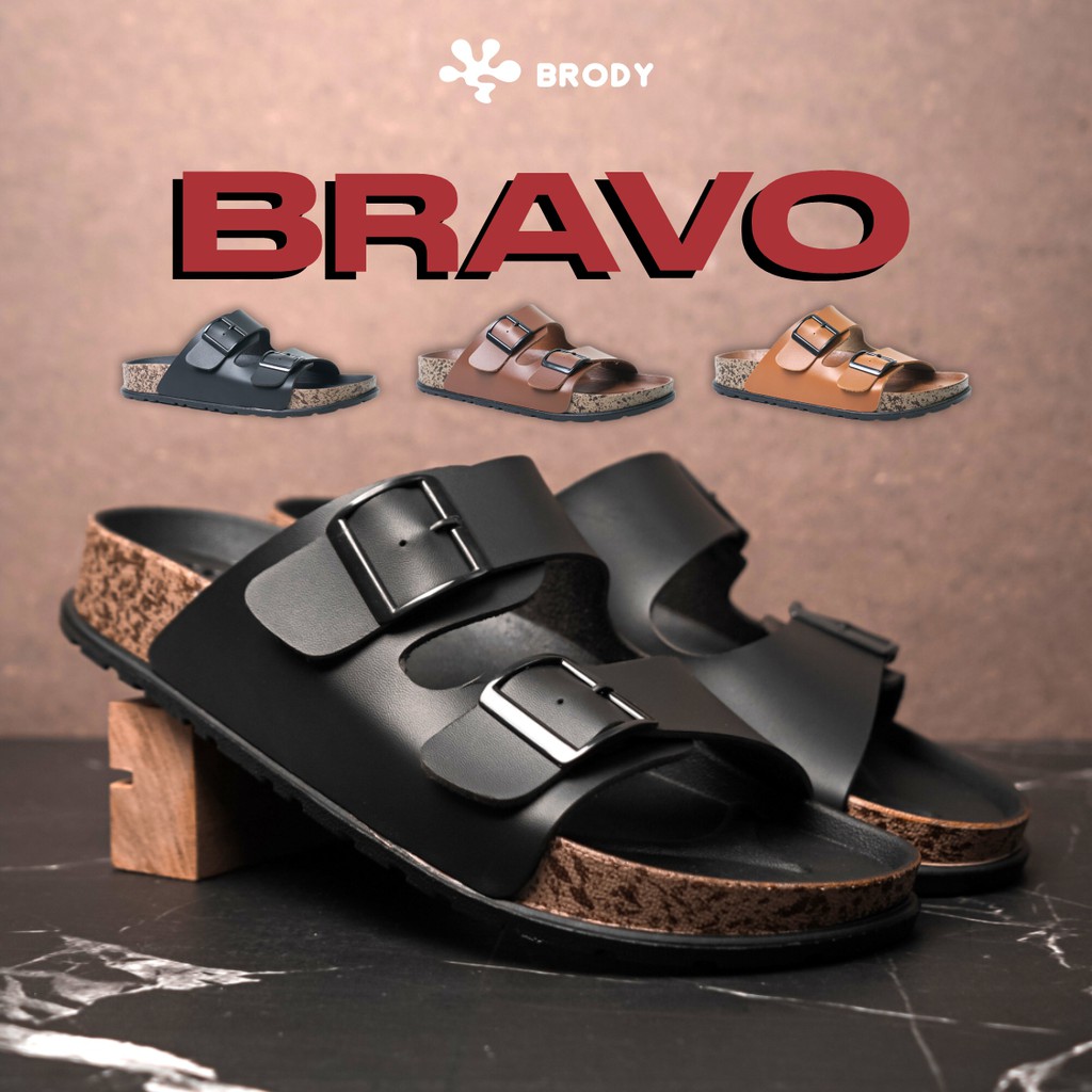 Jual Brody BRAVO Sandal pria casual model ban dua Shopee Indonesia