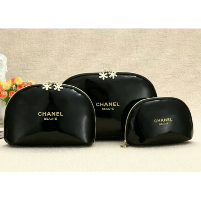 Tas kosmetik make up pouch chanel