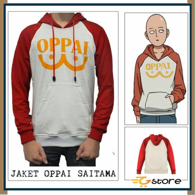 Hoodie Oppai Saitama One Punch Man