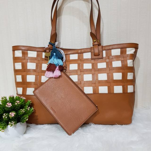 Fossil rachel tote tan online