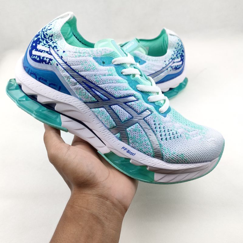 Jual sepatu volly asics gel kinsei blast grey green mint Shopee