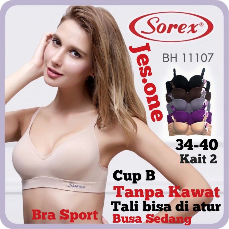 Jual Sorex Bra Wanita - BH 11107 Sport Busa Cup A-B / Tanpa Kawat Kait 2 -  Hijau 34 di Seller Wellmart Premier - Cengkareng Timur, Kota Jakarta Barat