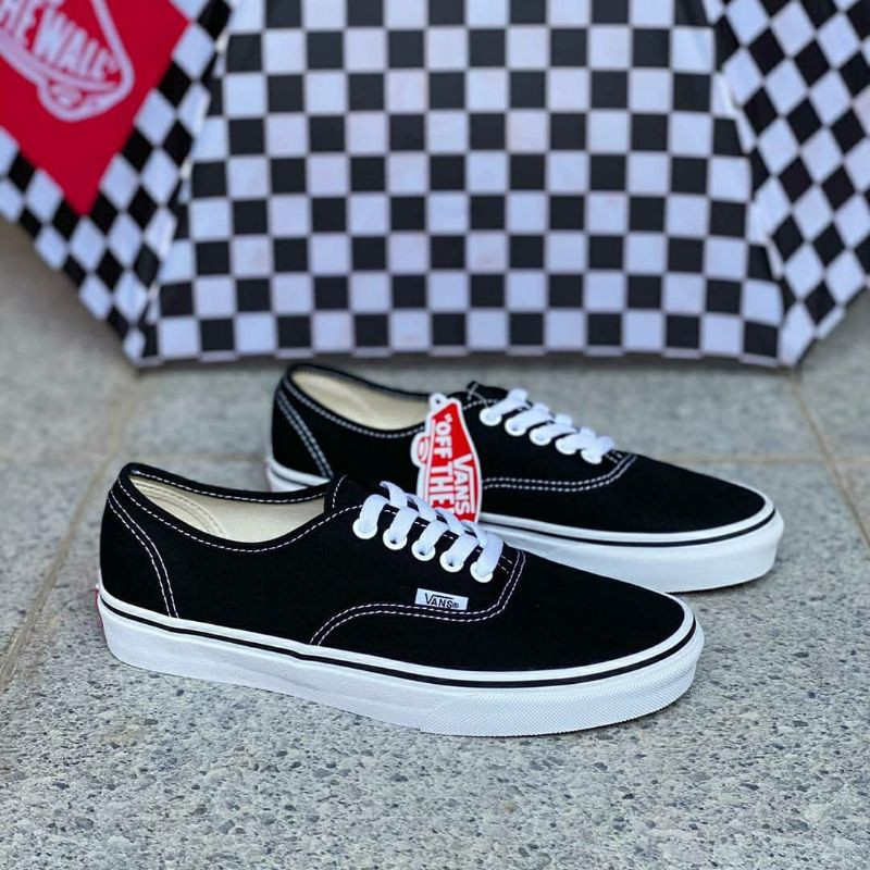 Vans authentic black white cheap original