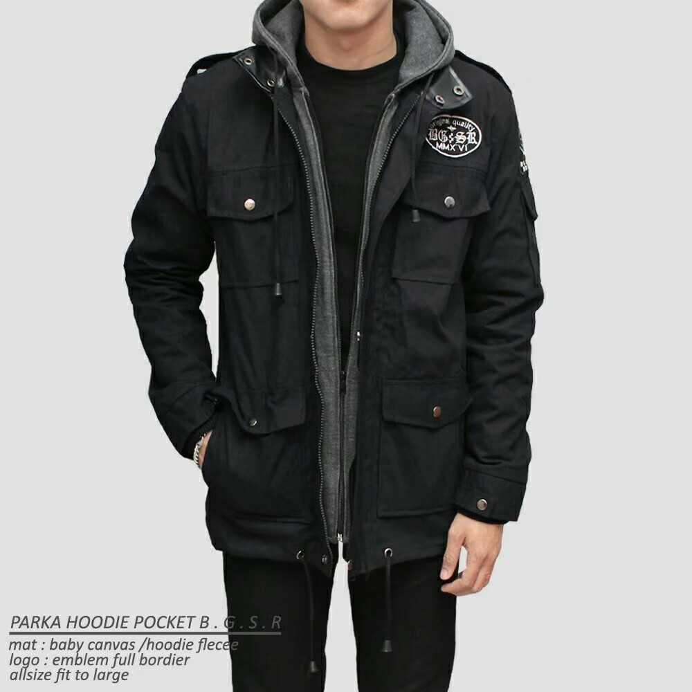 Jaket deals parka hoodie