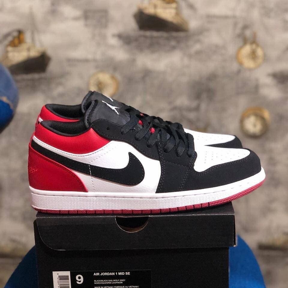 Air jordan 1 bred toe cheap harga