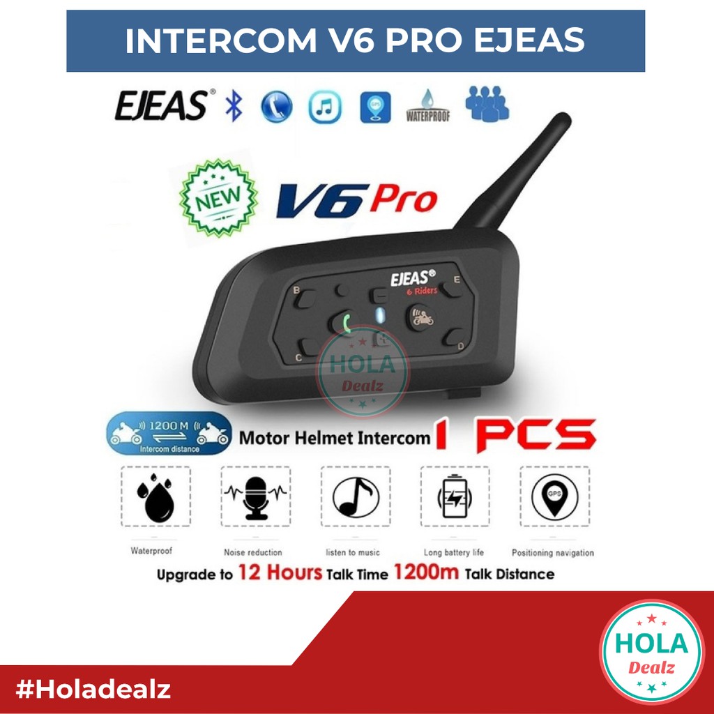 Jual INTERCOM EJEAS V6 PRO EJEAS BLUETOOTH HELM HEADSET NON MAXTO