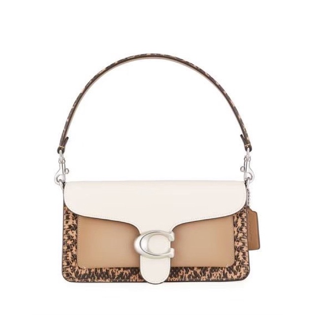 Tabby shoulder bag 26 online with colorblock snakeskin detail