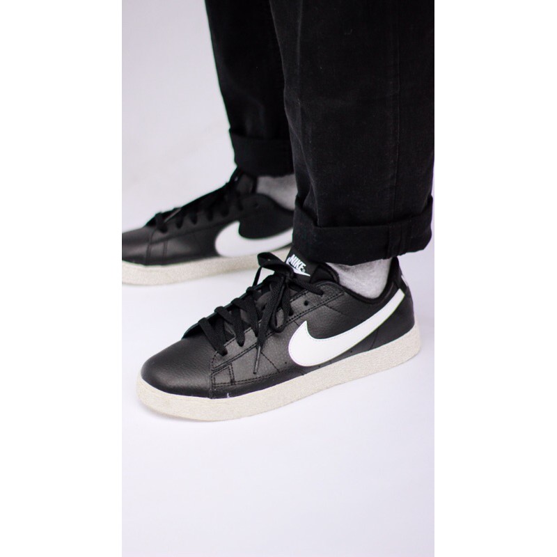 Nike blazer outlet low leather black