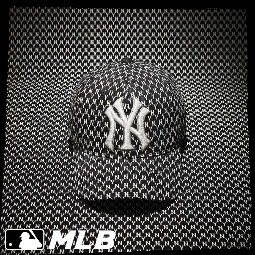 MLB Korea NY Monogram White Pink Logo Cap Black Price : 1.100.000