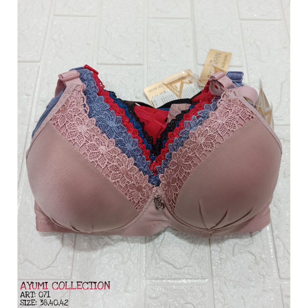 Bra BH Fashion Wanita BH Busa Tipis Tanpa Kawat combi / 071 KMN / 257 RENDA  BUNGA / 258 RENDA MELATI