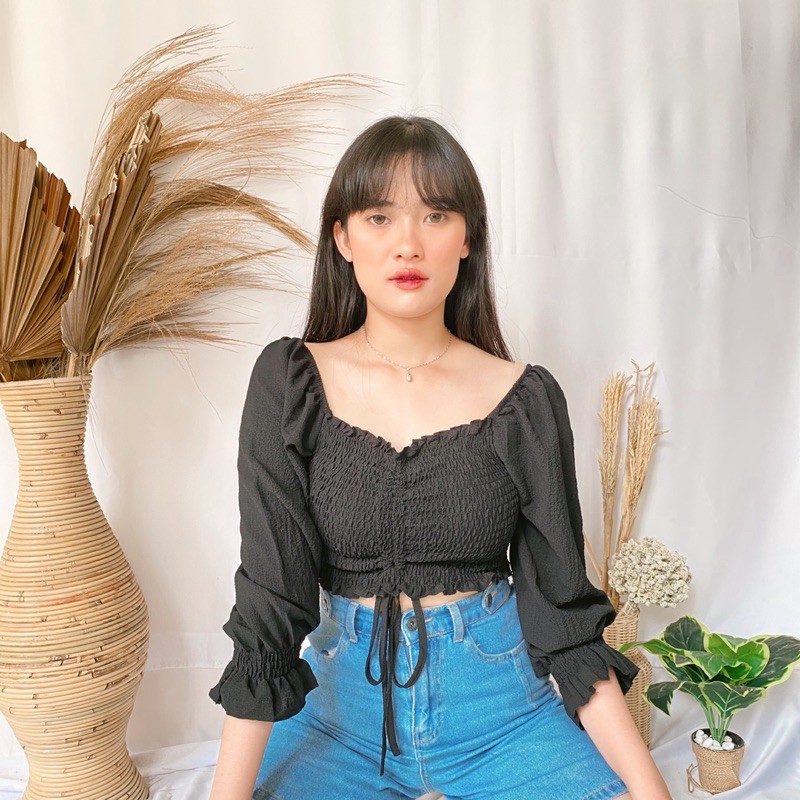 Jual RAISYA CROPTOP ATASAN WANITA PREMIUM CROPTOP KOREA