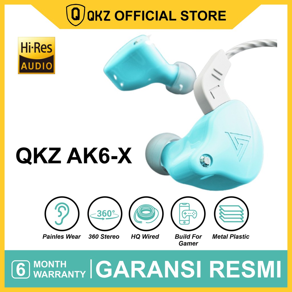 Jual QKZ AK6 X Upgrade AK6 with Mic In Ear Hifi Earphone Subwoofer