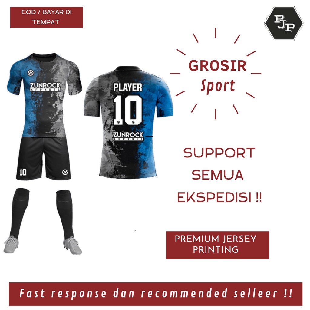 Promo baju jersey full printing voli volly sepak bola futsal custom gratis  ganti nama nomor logo dan tulisan lainnya kualitas premium