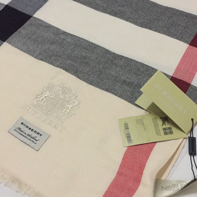 Burberry scarf 80 2024 cashmere 20 silk