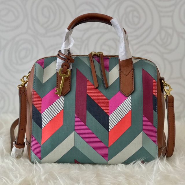 Jual Fossil fiona satchel chevron Shopee Indonesia