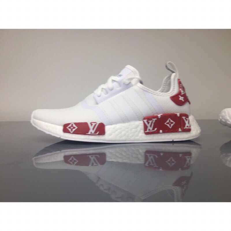 Jual Sepatu Sneaker ADIDAS LOUIS VUITTON X NMD R1 WHITE RED