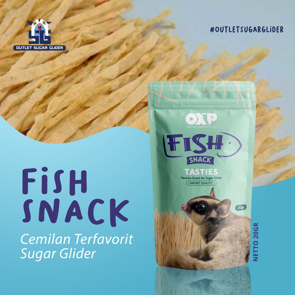 Jual FISH SNACK FAVORIT SUGAR GLIDER KUCING 20 GR IMPORT
