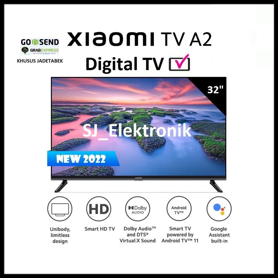 Jual LED TV Xiaomi TV A2 32 MI TV 32 Inch HD AndroidTV - Digital TV