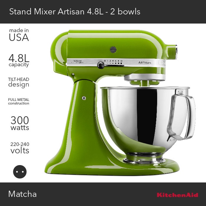 Stand mixer ARTISAN 5KSM175PSEMA matcha, KitchenAid 