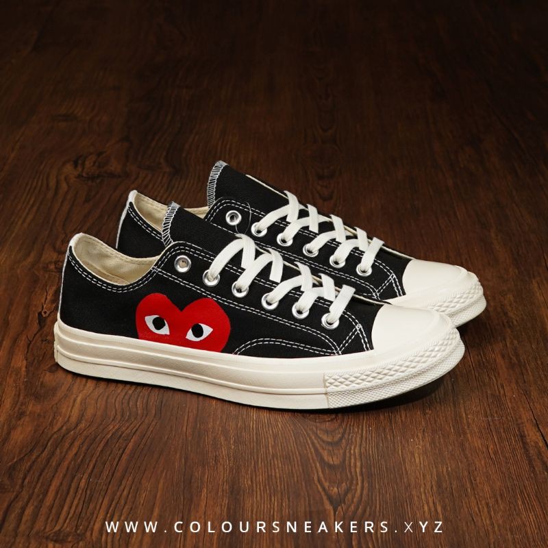 Converse x on sale cdg black low