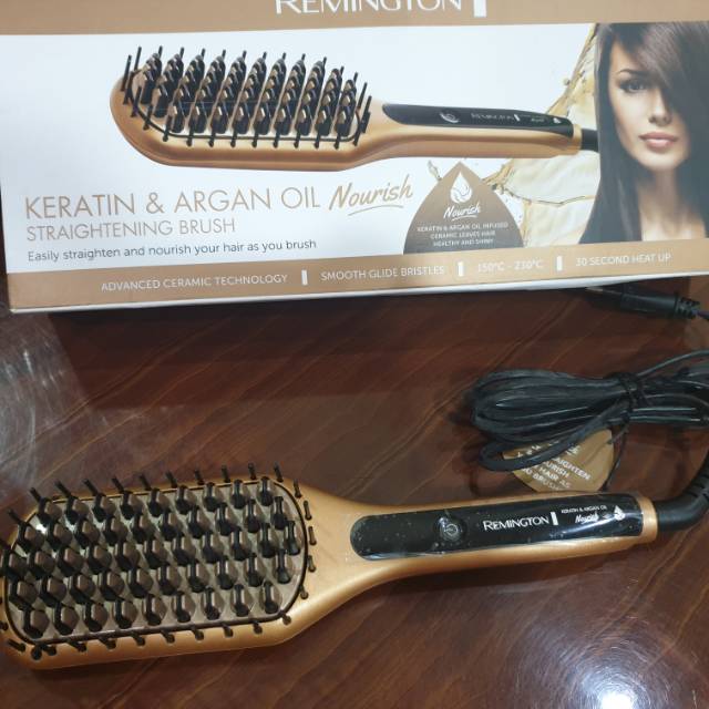 Keratin & argan 2024 oil nourish straightening brush