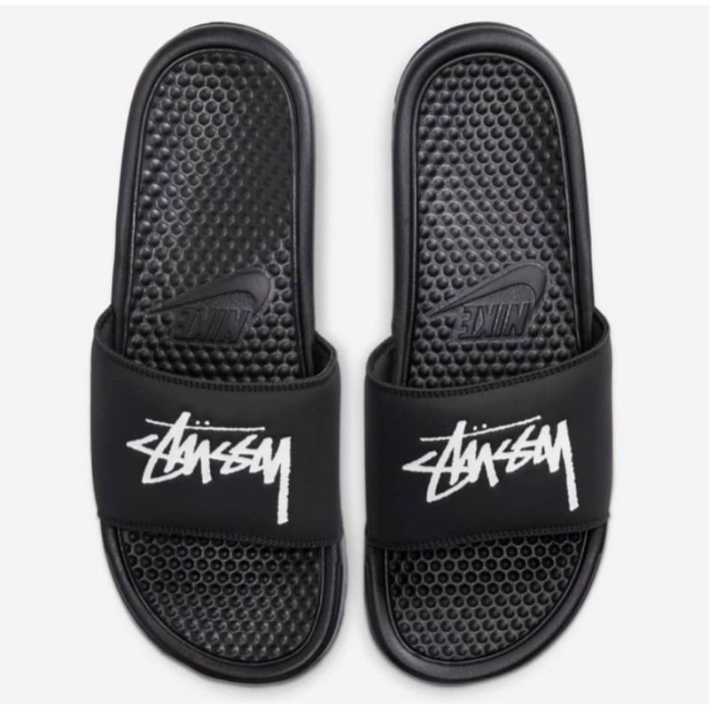 Jual Sandal Pria Cowok Sendal Nike Benassi x Stussy Murah Shopee