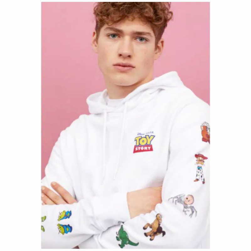 Jual Sweater Hoodie H M Toy Story Disney original white Shopee