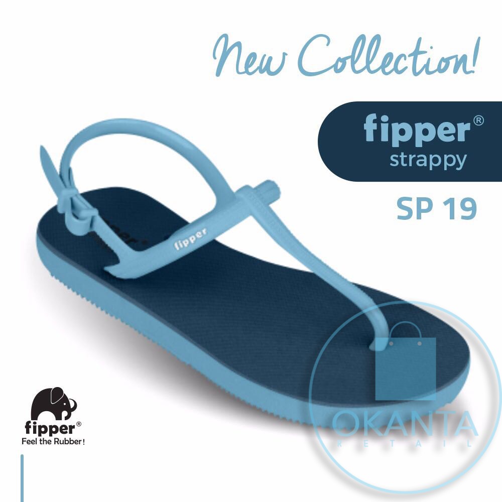 Jual Sandal Fipper Strappy Navy Blue SP 19 ORIGINAL Shopee