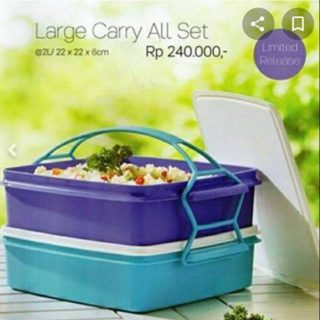 Jual Large Carry all set Tupperware Shopee Indonesia