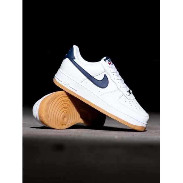 Nike air force 1 navy gum sole sale