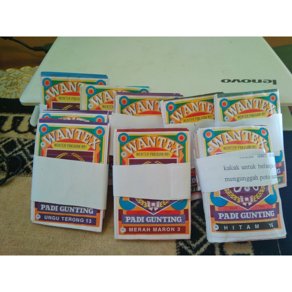 Jual Pewarna Kain Pakian Wantex Cap Padi Gunting Naptol Warna Campur 1-20 |  Shopee Indonesia
