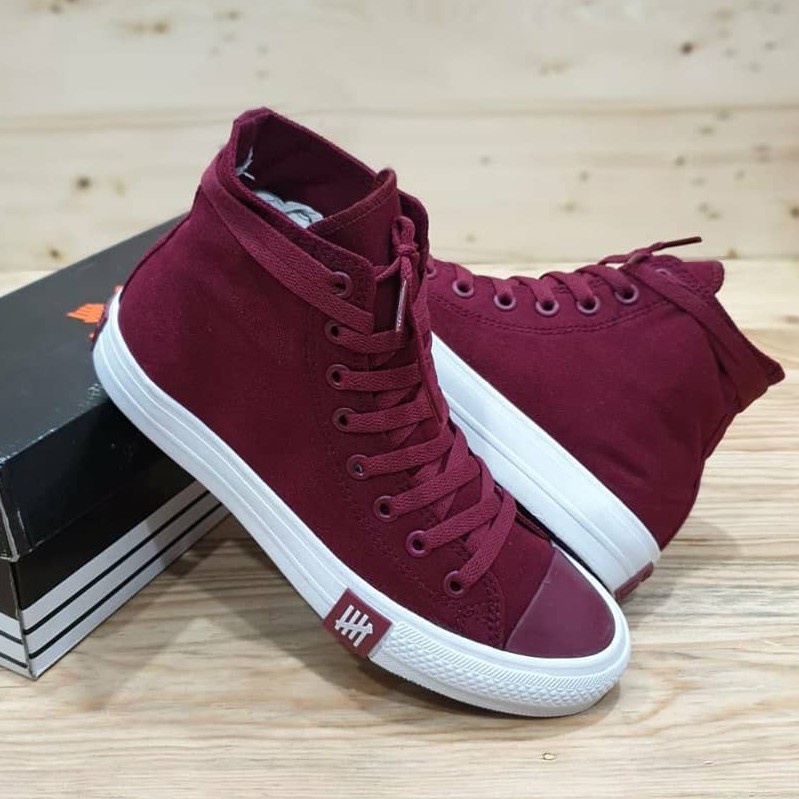 Converse merah 2025 maroon tinggi