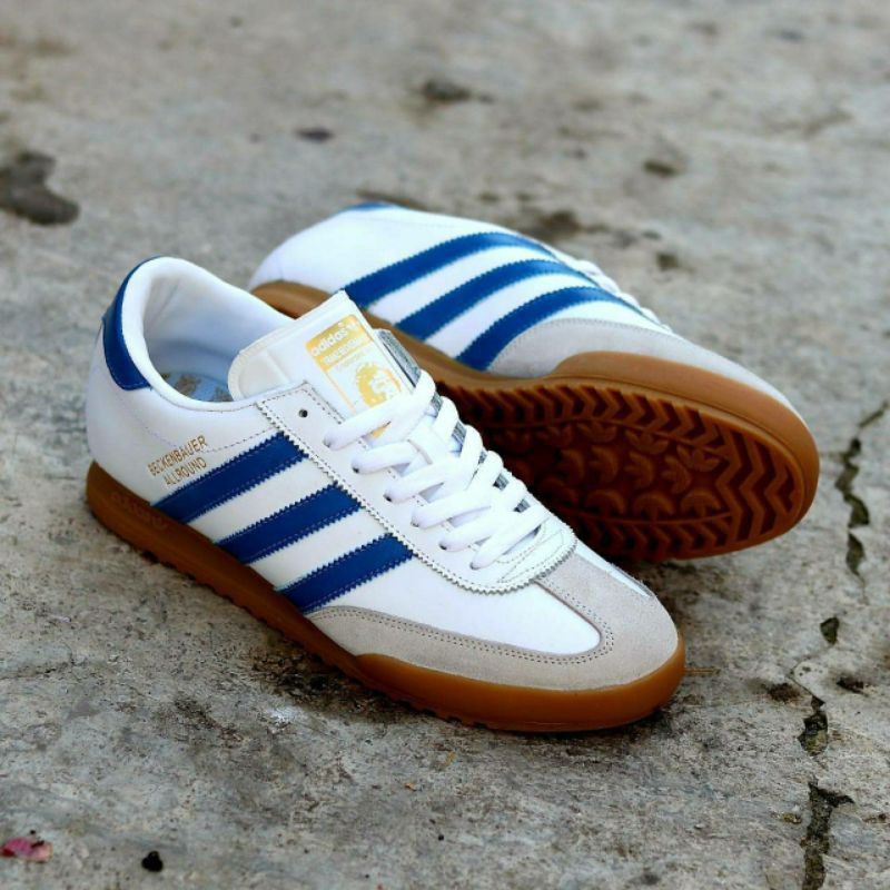 Jual Soulsepatuku Adidas Beckenbauer White Blue 100 Original Shopee Indonesia