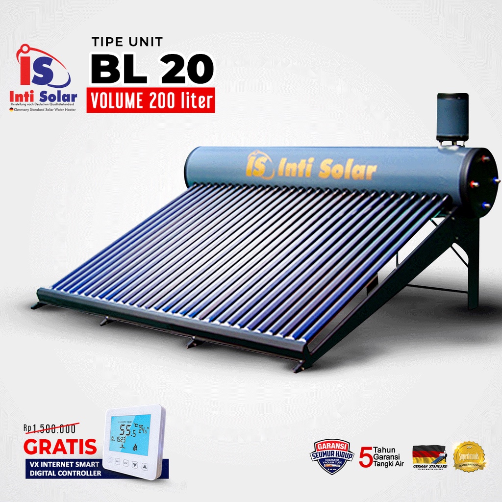 Jual Inti Solar Water Heater Kapasitas 300Ltr Tipe BL30 | Shopee Indonesia