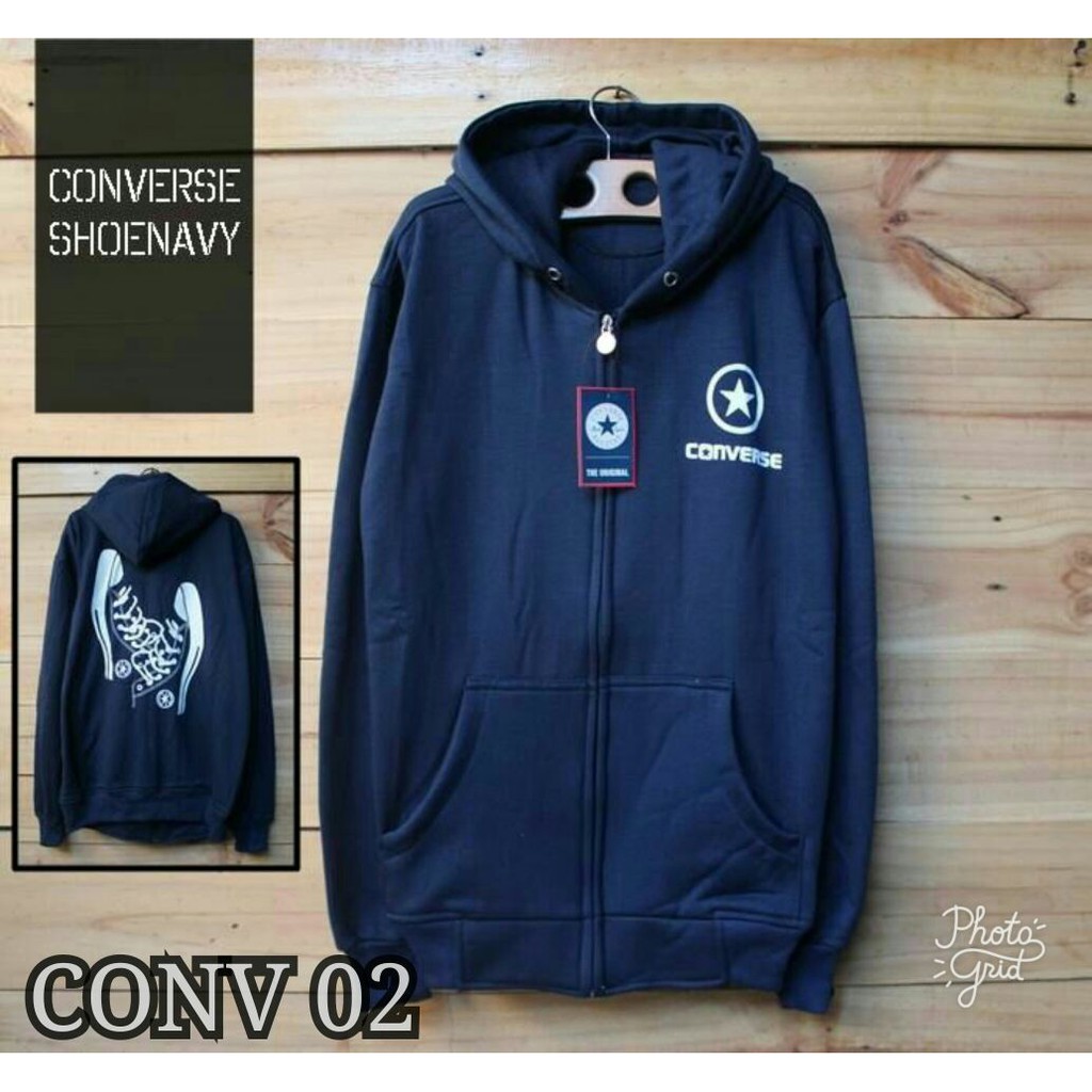 Jaket converse navy sale