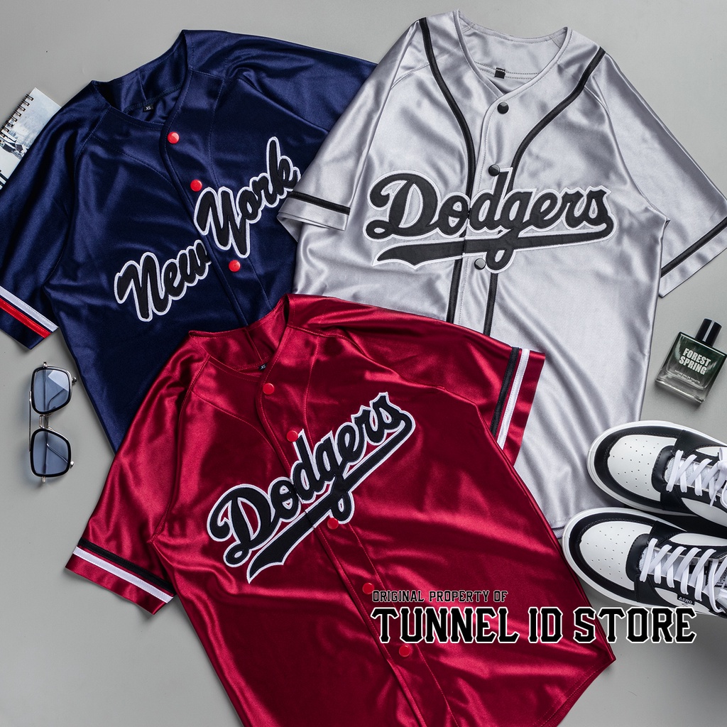 BISA COD ] DODGERS BAJU JERSEY BASEBALL - JERSEY BASEBALL PREMIUM - BAJU  JERSEY - BAJU BASEBALL