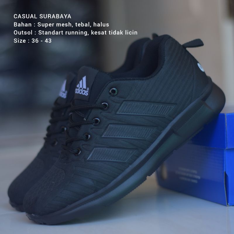 Foto sepatu 2025 adidas hitam polos