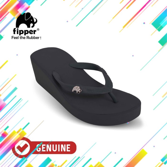 Jual Fipper 5cm Wedges New S Sandal Wanita Black Shopee