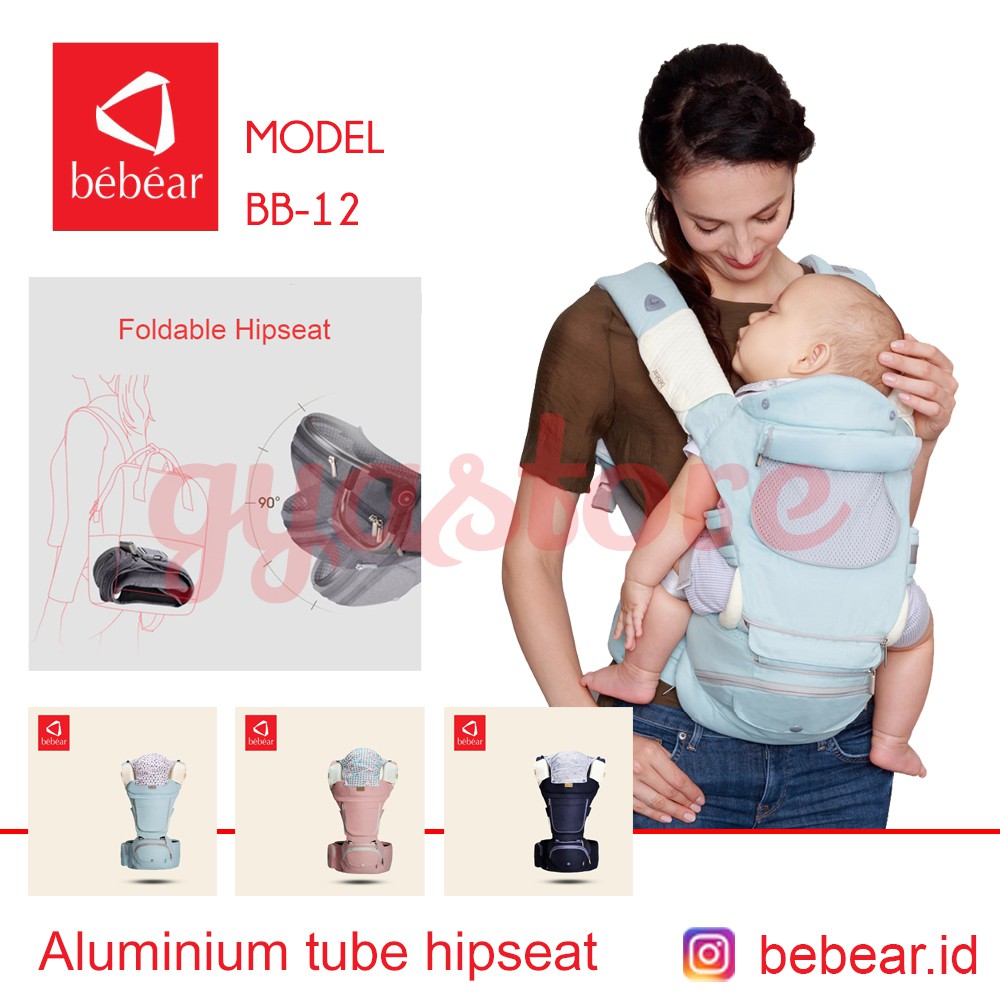 Jual Foldable Hipseat Bebear 10in1 BB 12 Baby Carrier Gendongan
