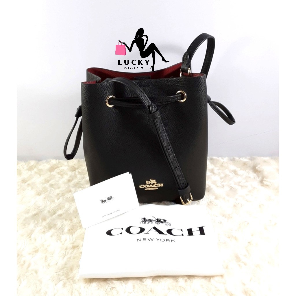 Jual Coach Lena Crossbody Bucket Bag Black Shopee Indonesia