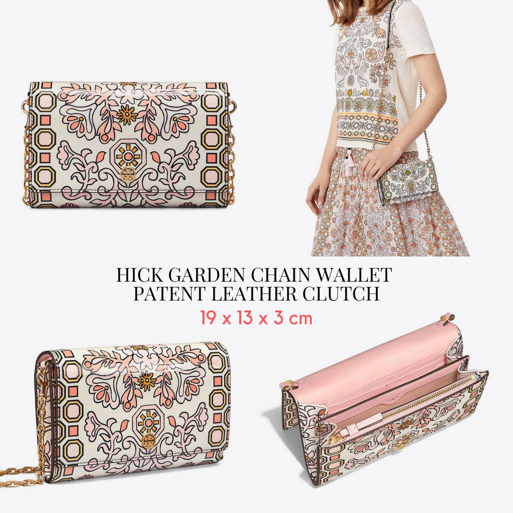 Tory burch hicks garden chain outlet wallet