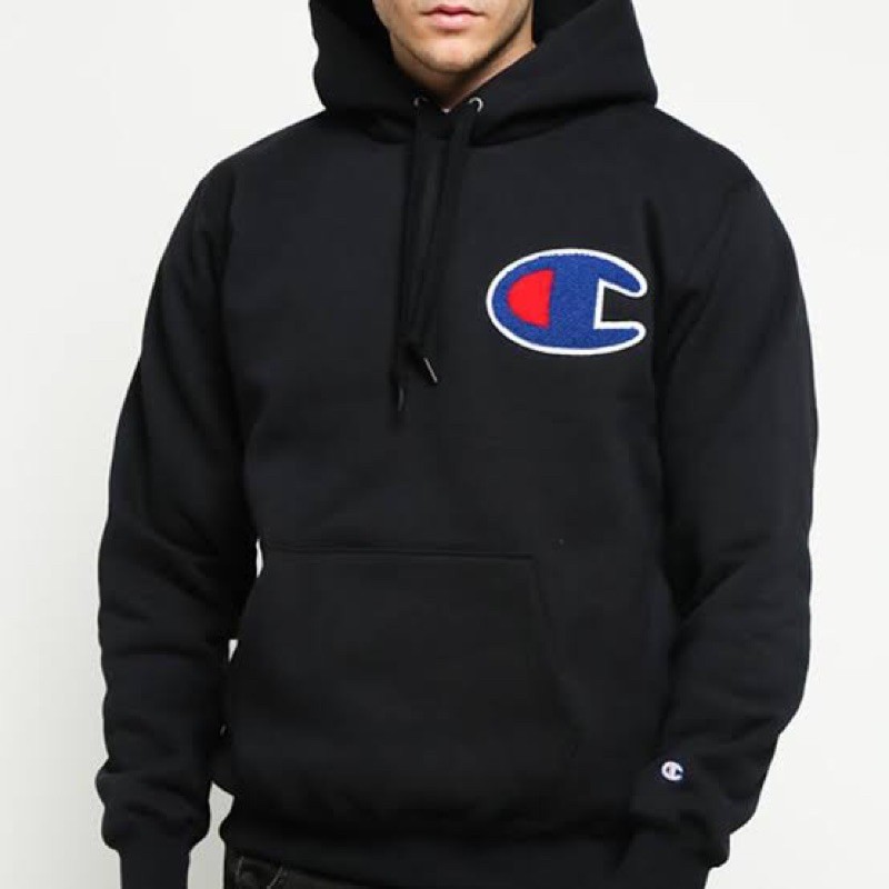 Big logo champion hoodie sale